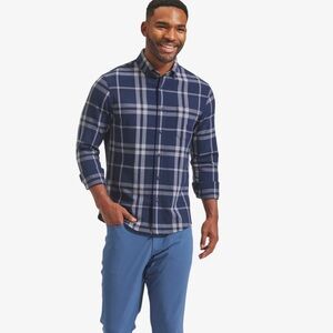 Wrangler ATG Men's Navy Plaid Shirt
